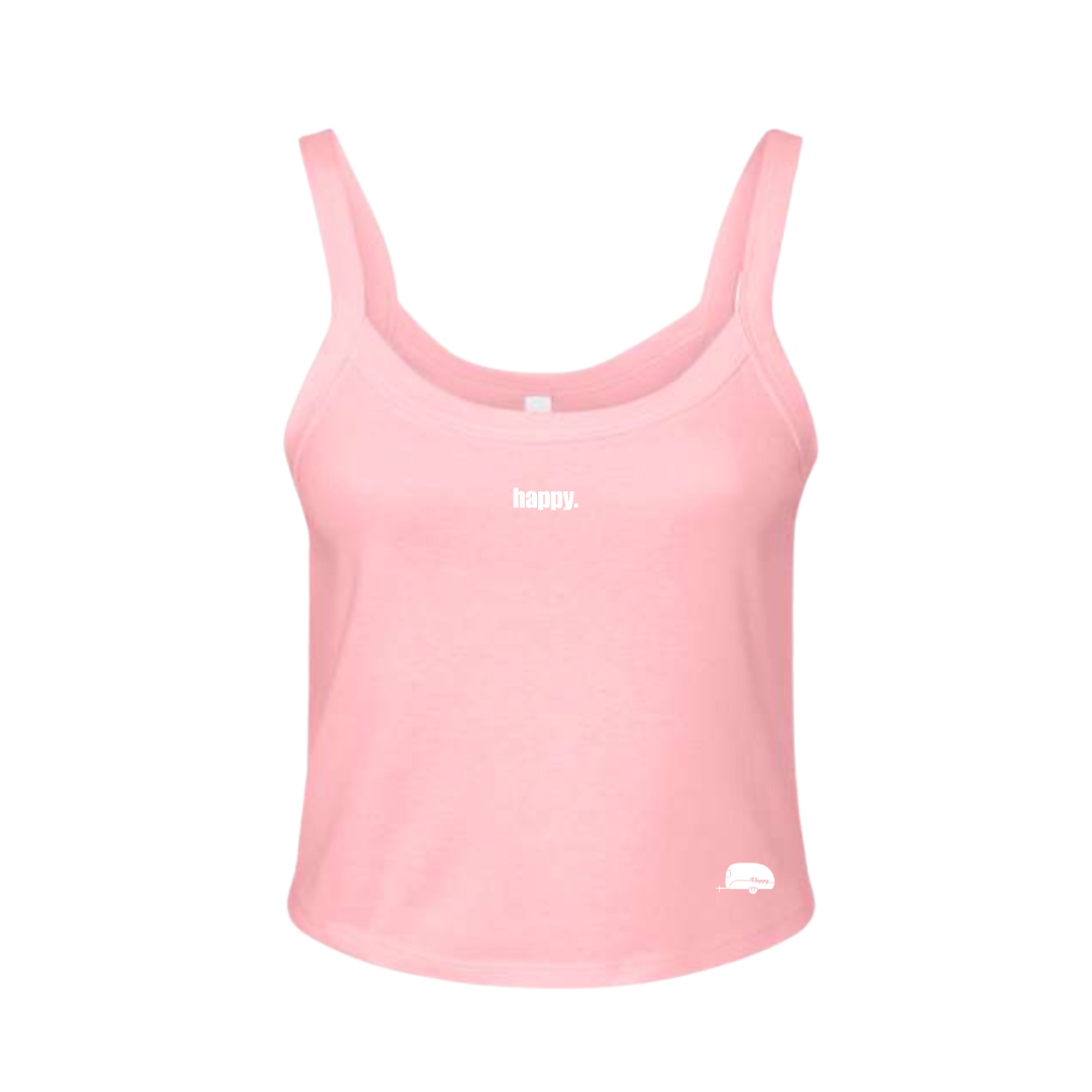 pink happy tank