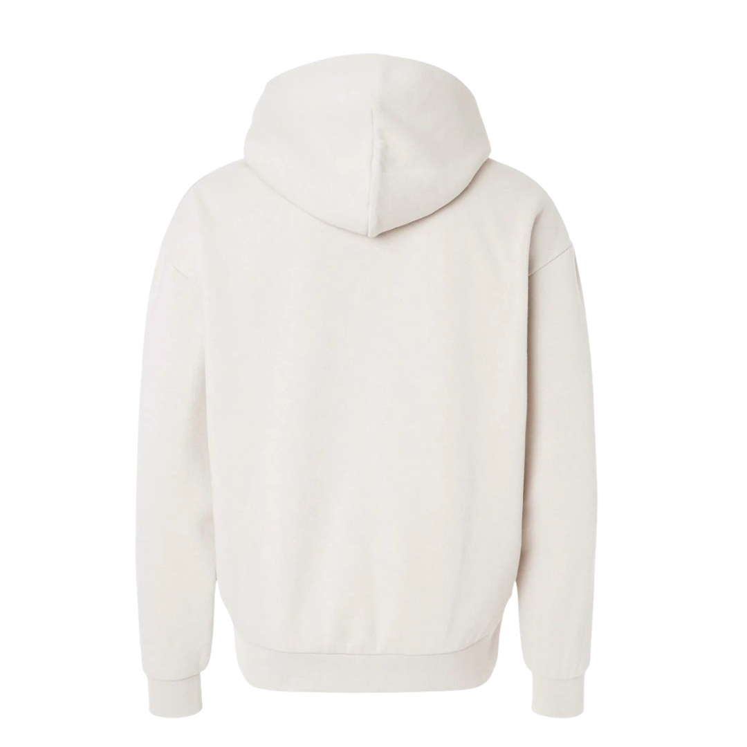 happy embroidered hoodie