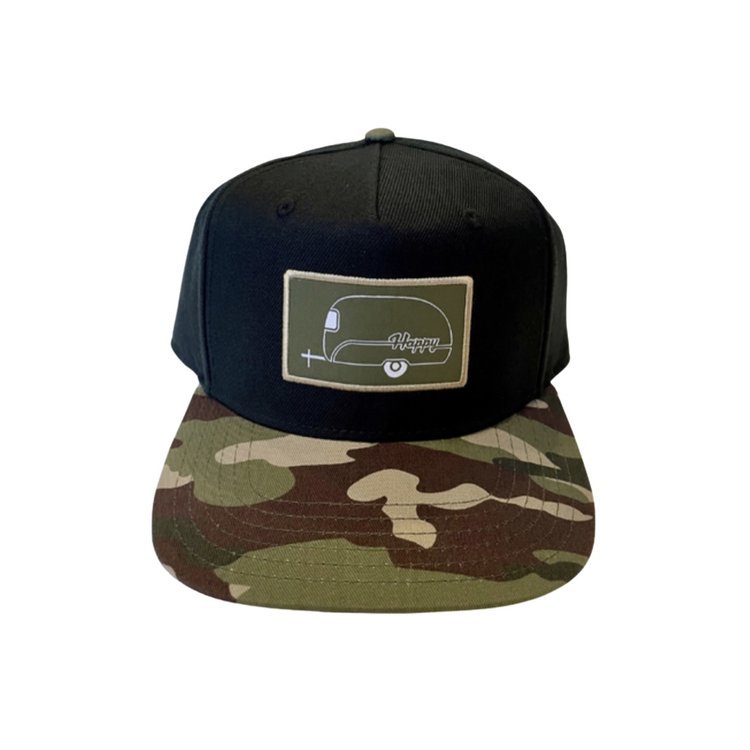 camo flat brim hat