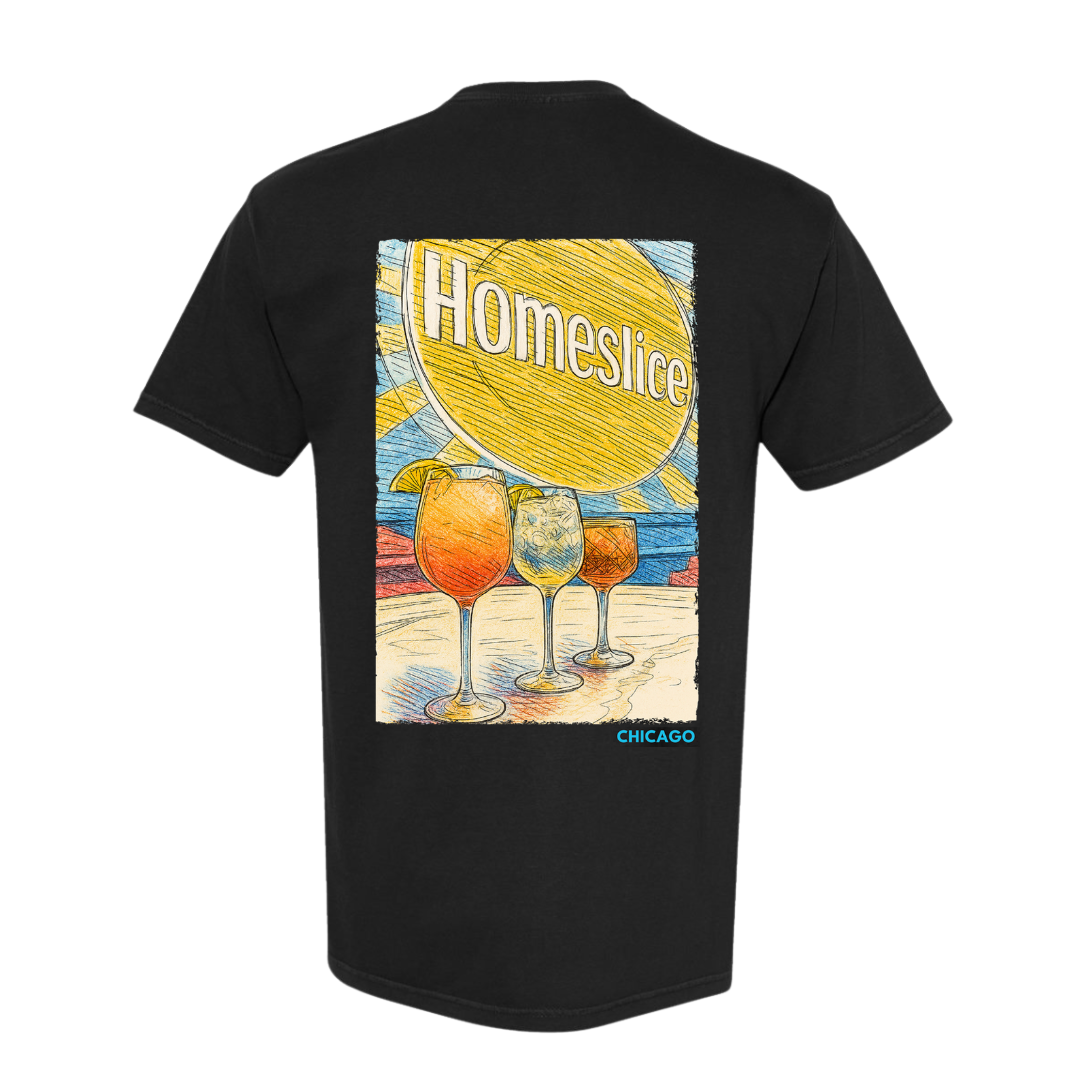 black homeslice mural tee