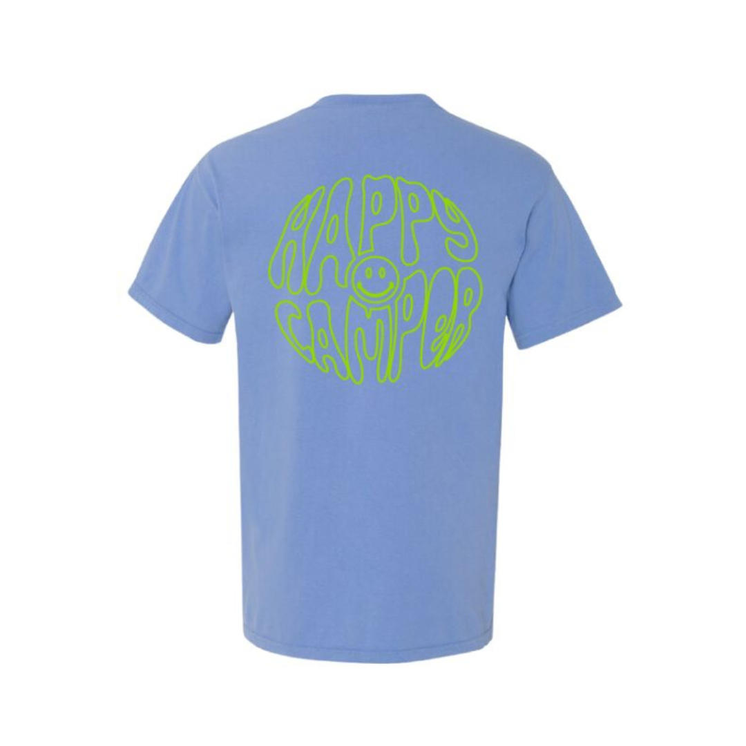 neon smiley tee