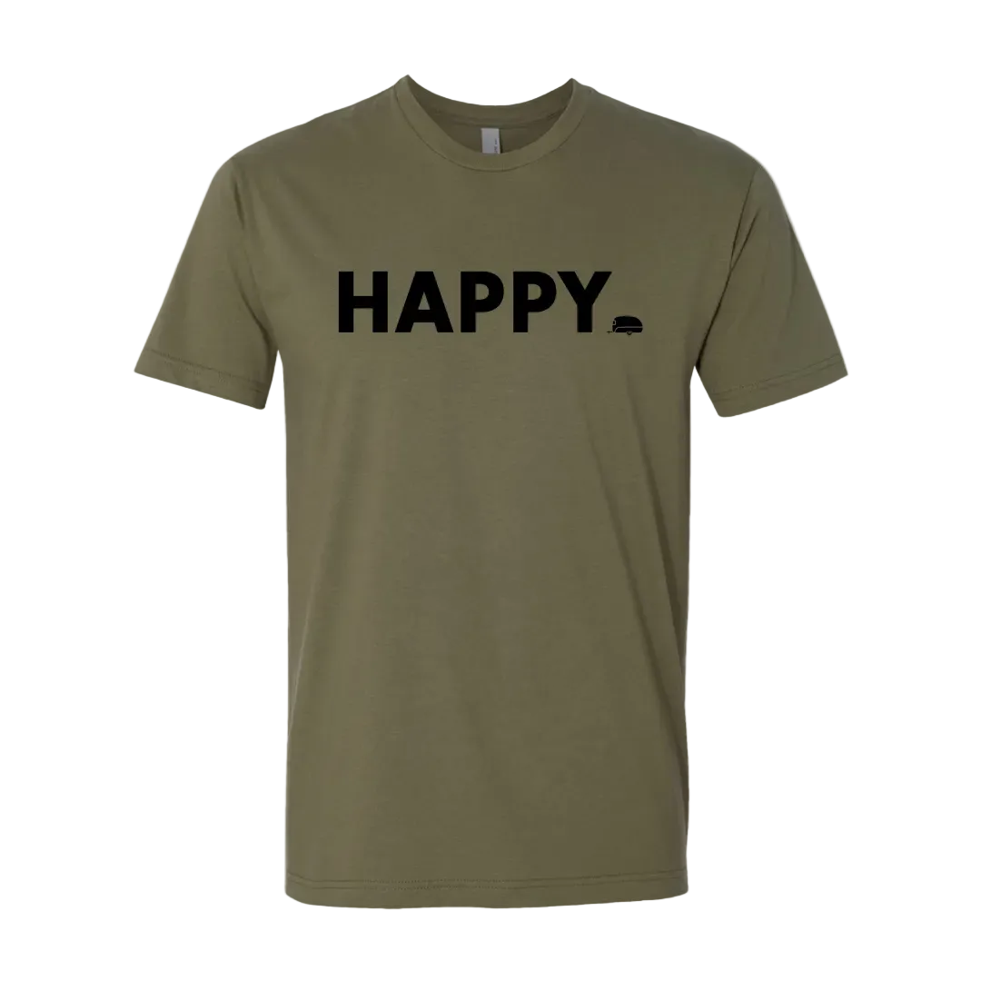 military green happy tee