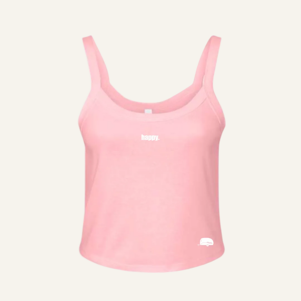 pink happy tank