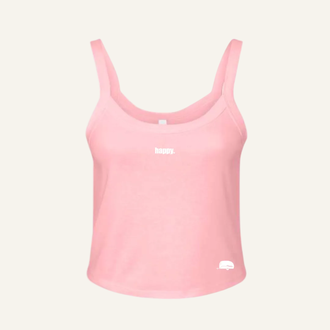 pink happy tank
