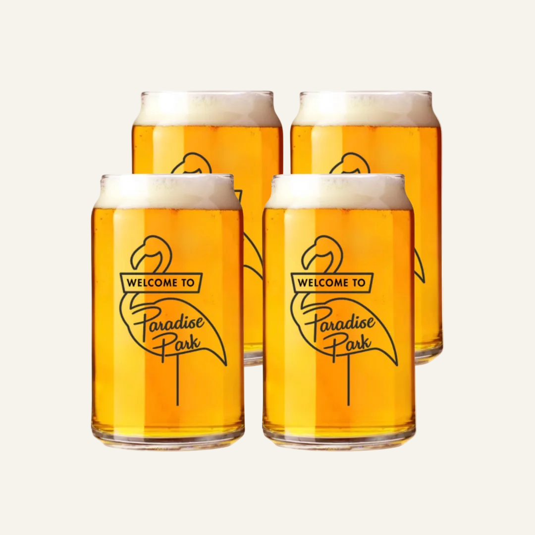 4-pack paradise park can glasses