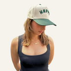 green two tone happy hat