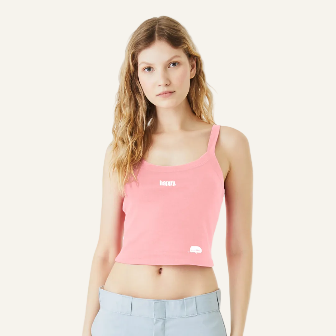 pink happy tank