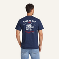navy baseball tee