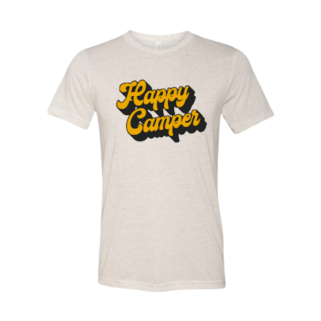 cream 70s happy camper t-shirt