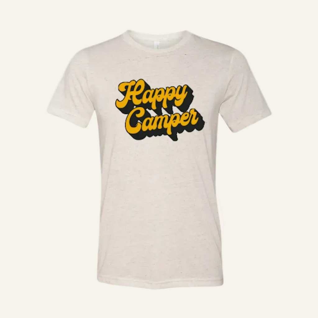 cream 70s happy camper tee