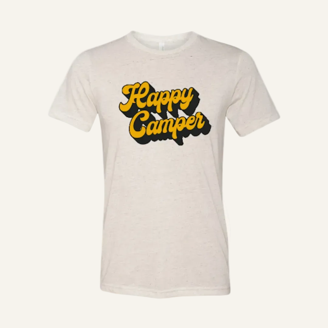 cream 70s happy camper tee