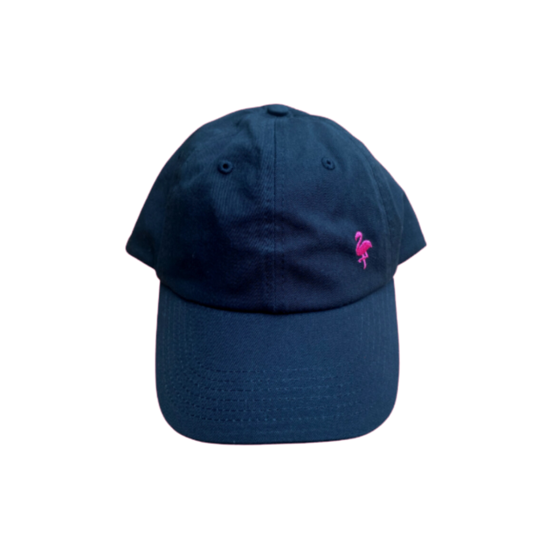 black flamingo dad hat