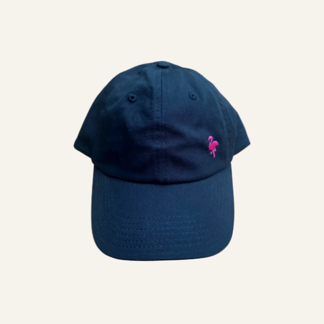 black flamingo dad hat