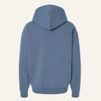 happy embroidered hoodie-blue
