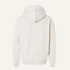 happy embroidered hoodie cream