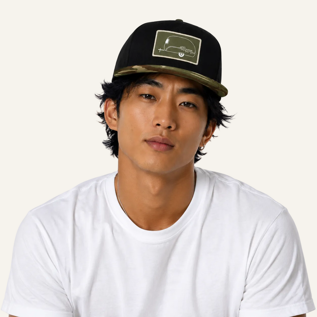 camo flat brim hat