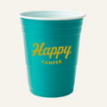 teal happy camper cup