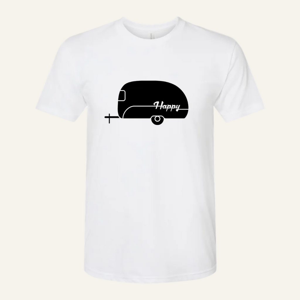 white camper logo tee
