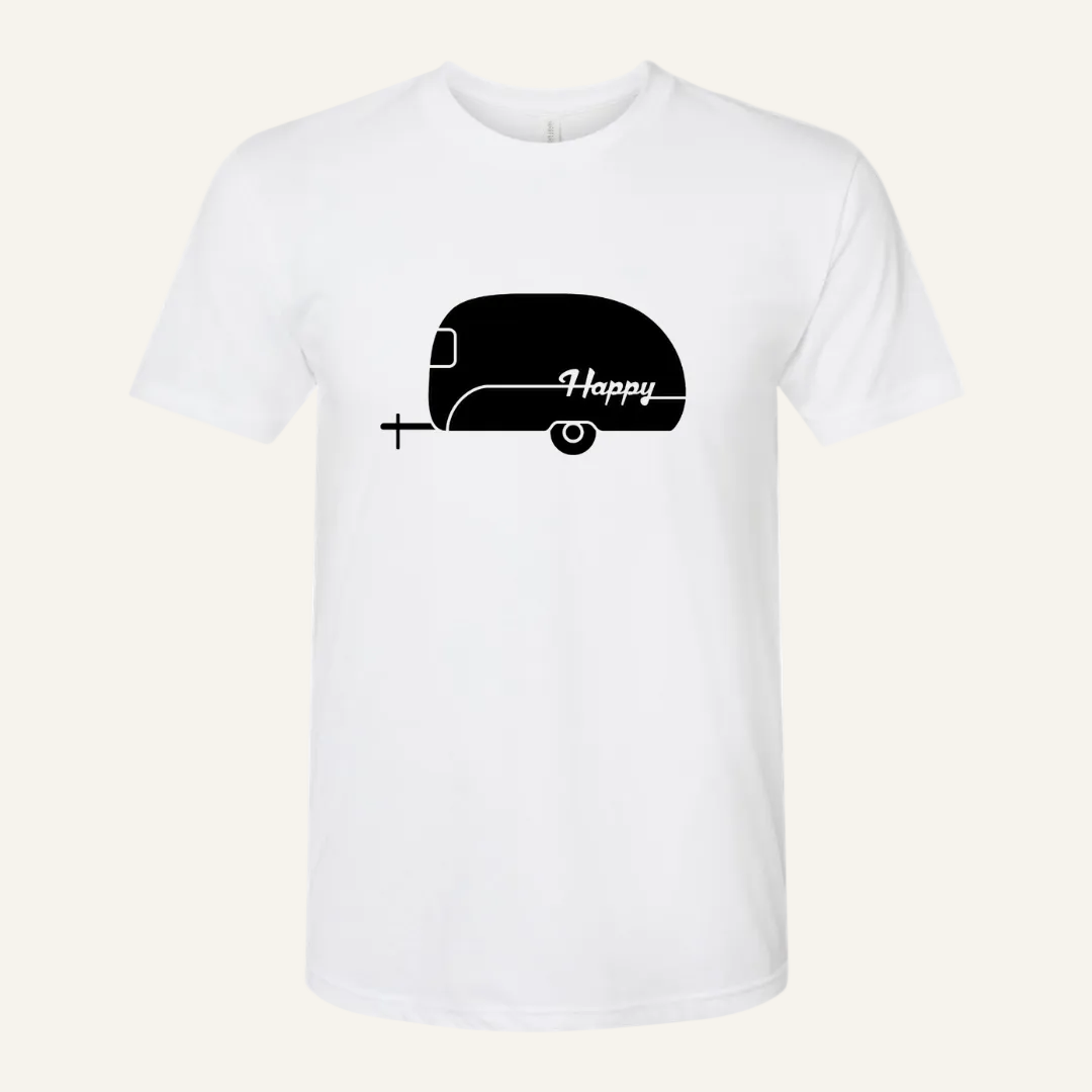 white camper logo tee