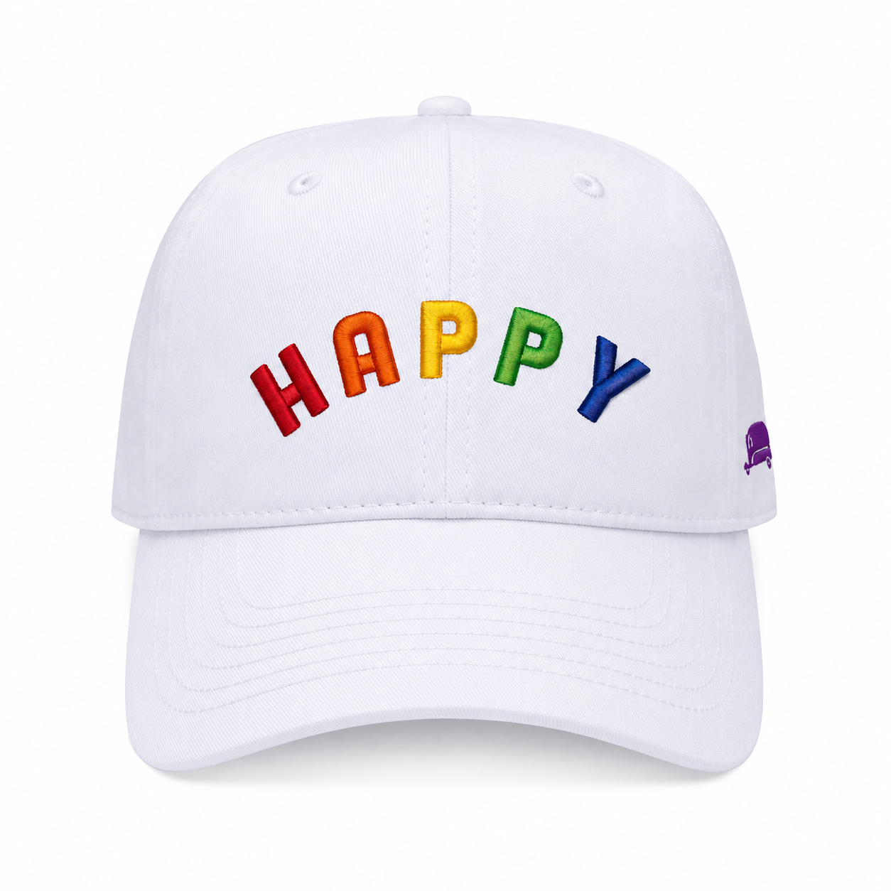 rainbow happy hat