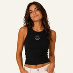 black smiley camper tank