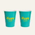 2-pack teal happy camper cups