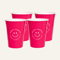 4-pack pink happy camper cups