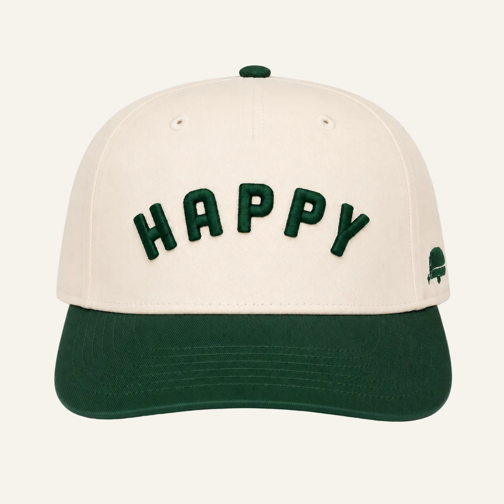 green two tone happy hat