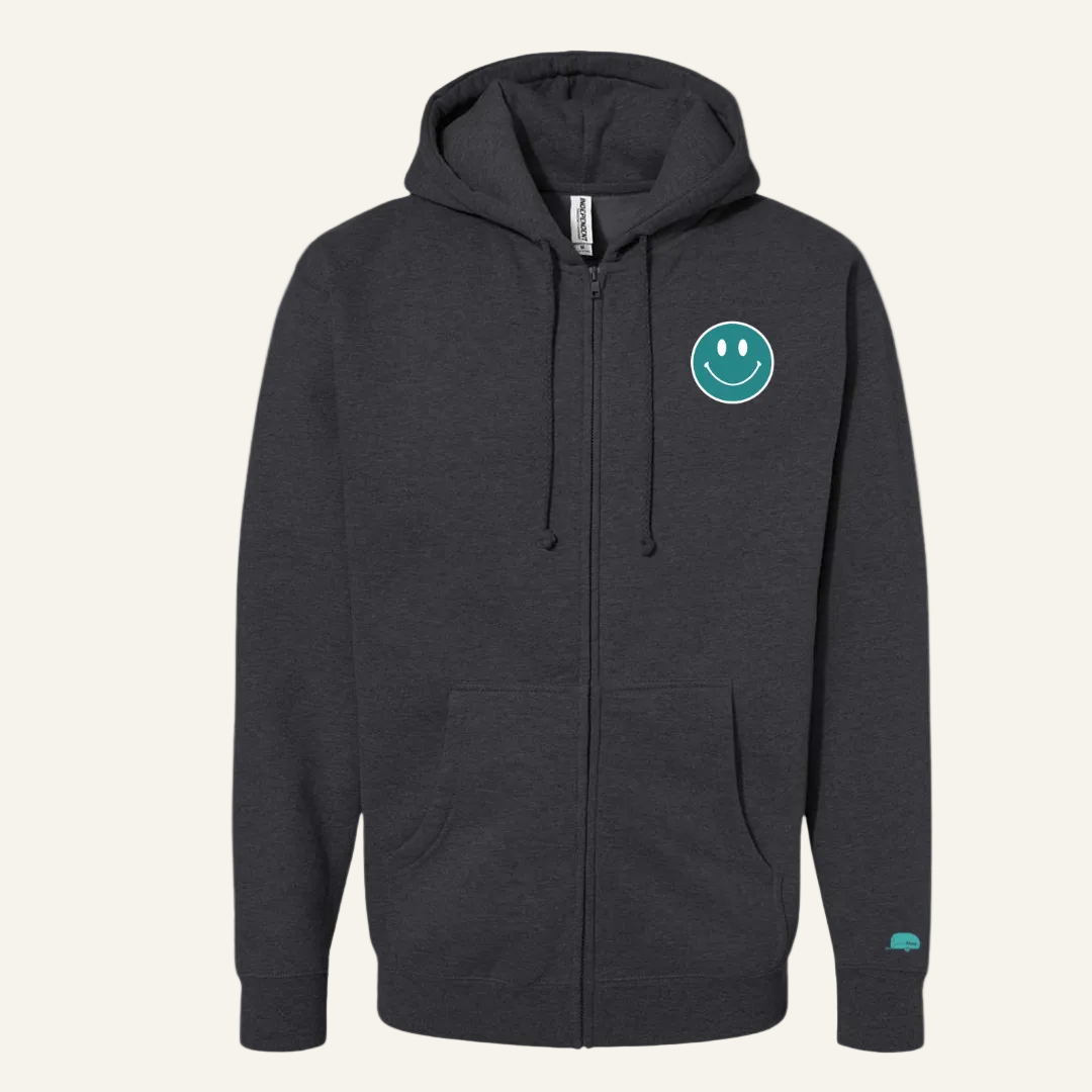 happy looks good on you zip up hoodie