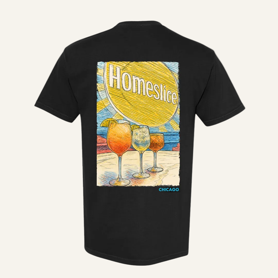 black homeslice mural tee