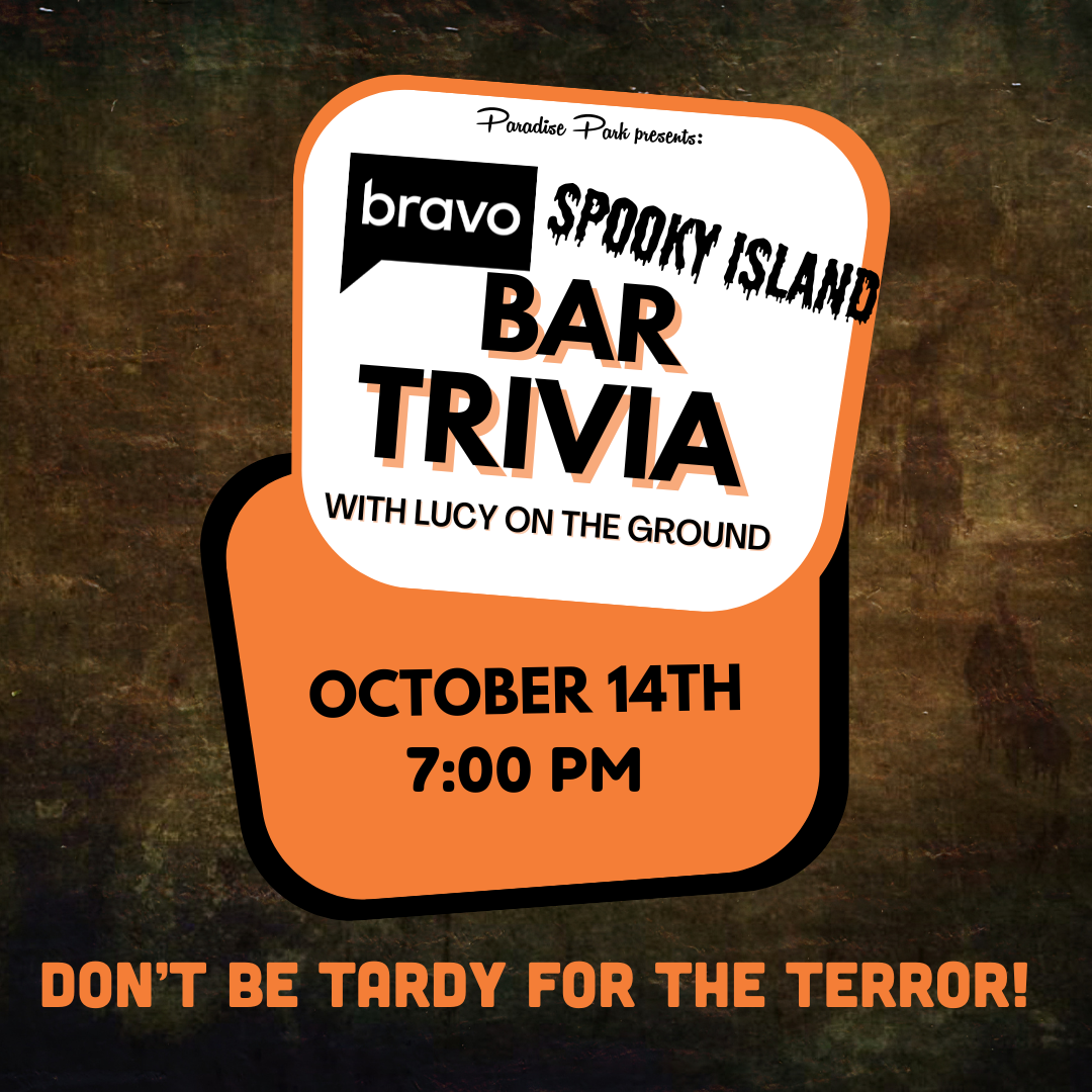 Spooky Island Bravo Trivia with Lucy on the Ground at Paradise Park