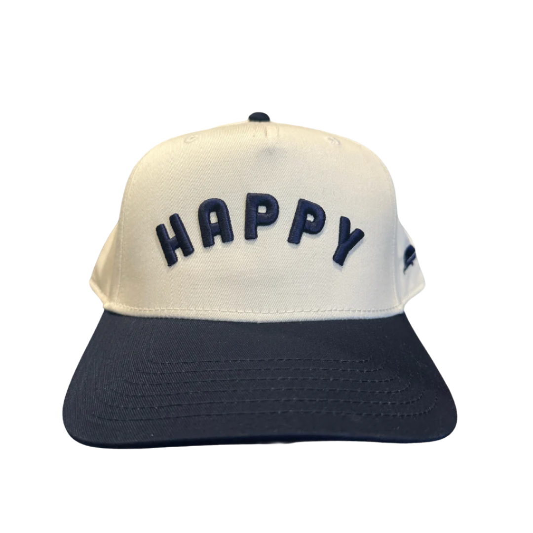 happy two-tone hat