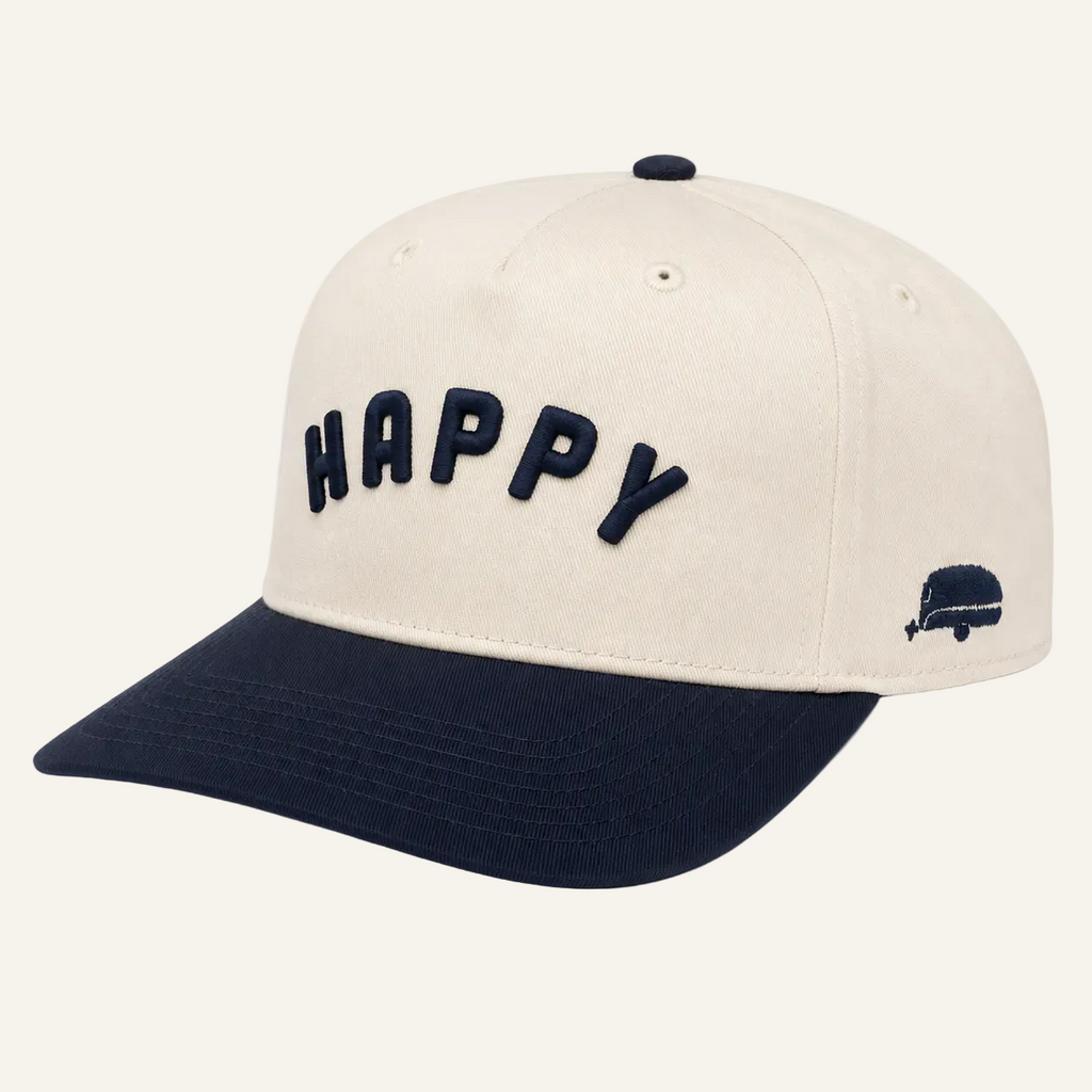 navy two tone happy hat