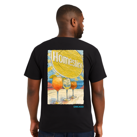 black homeslice mural tee
