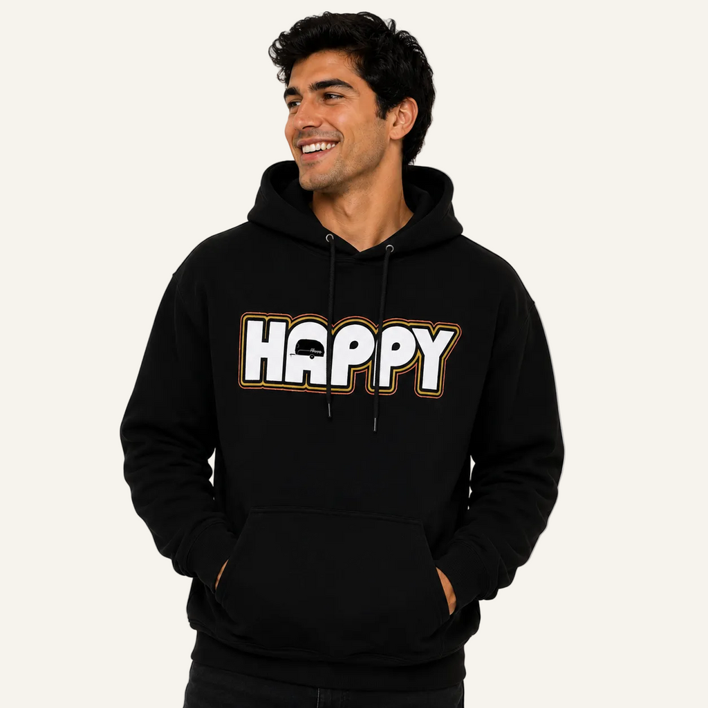retro happy hoodie