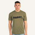 military green happy tee