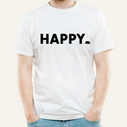 white happy tee