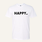 white happy tee