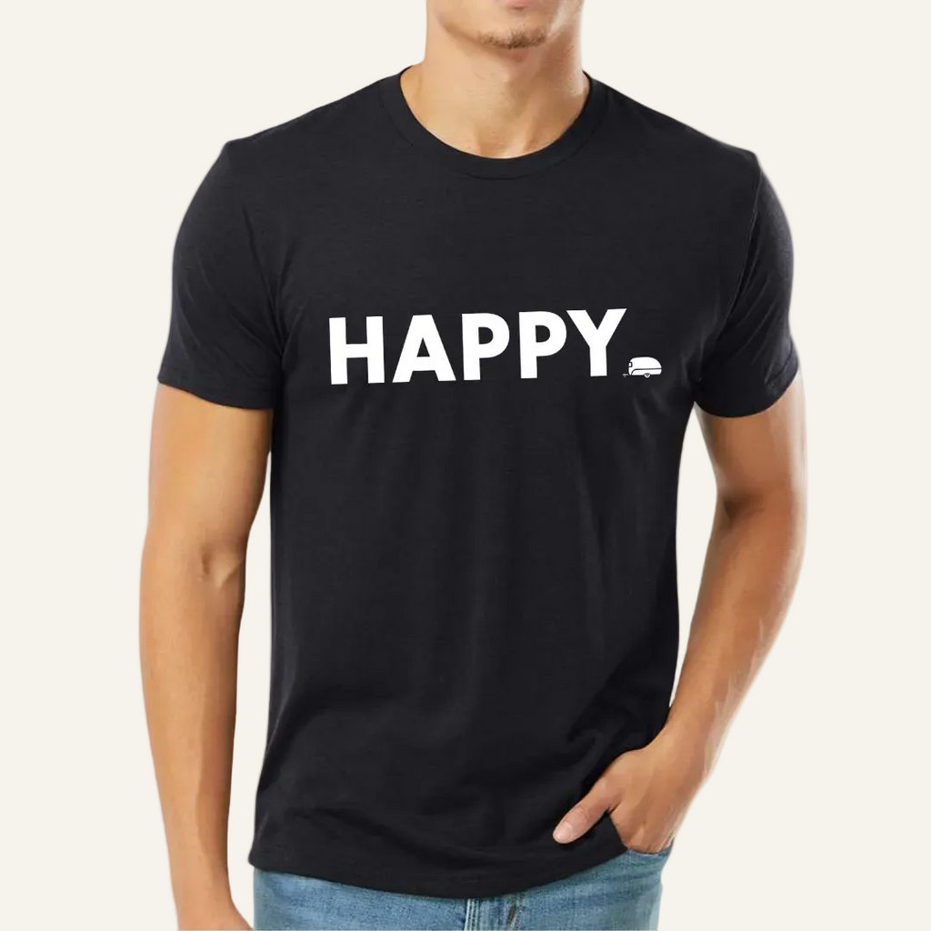 black happy tee
