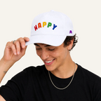 rainbow happy hat