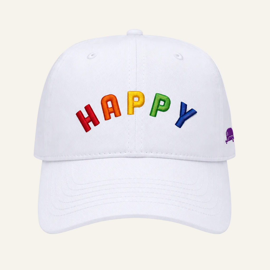 rainbow happy hat