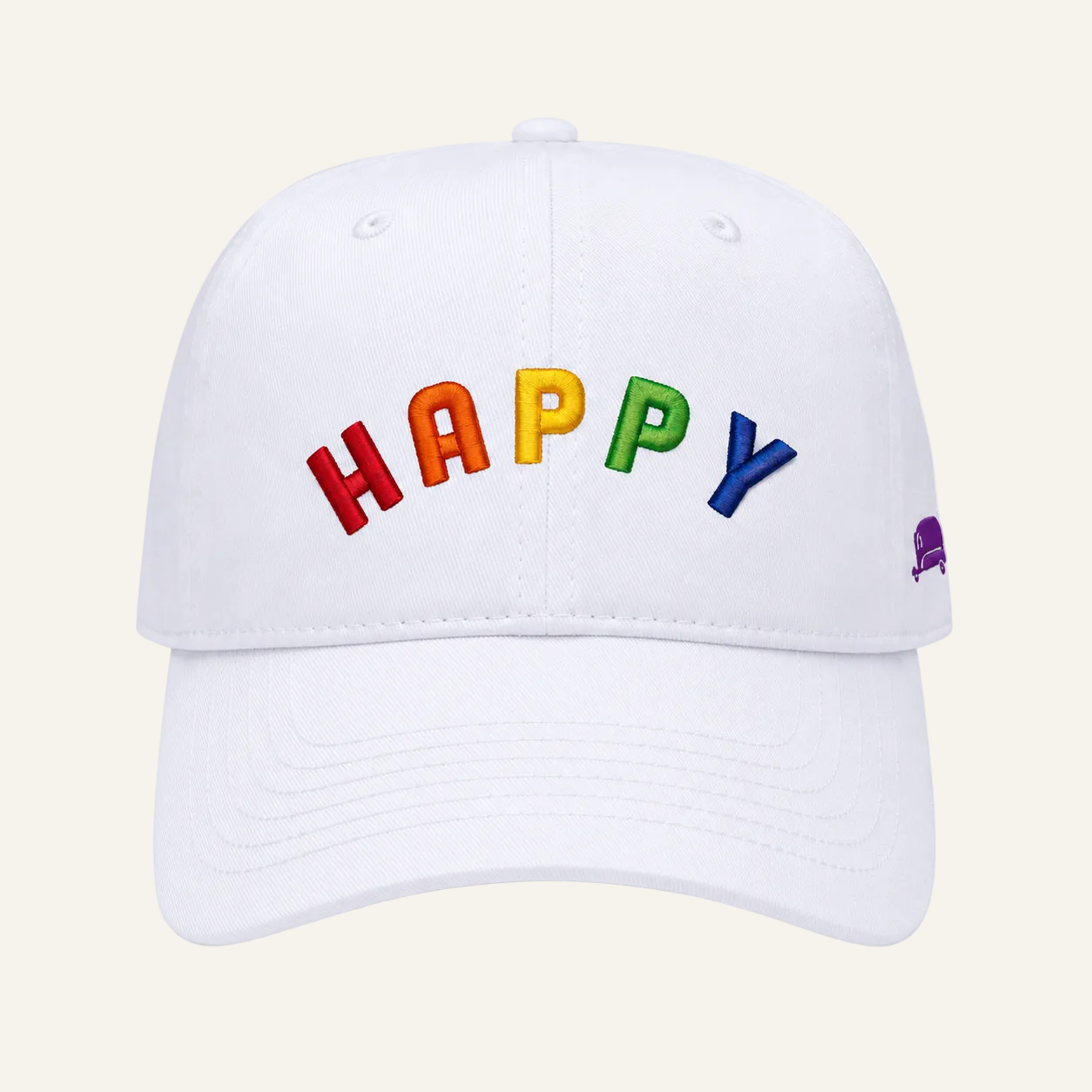 rainbow happy hat