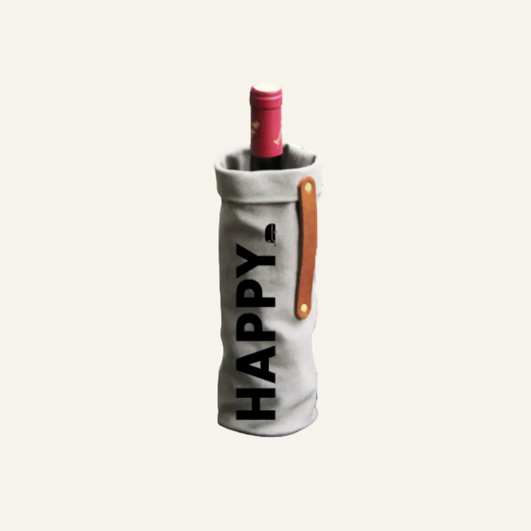 happy wine bottle bag
